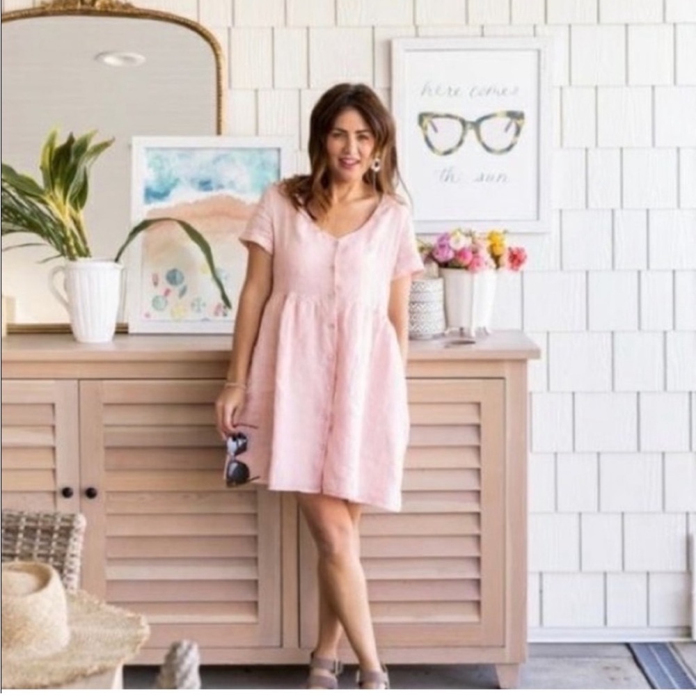 Jillian Harris x PRIV linen dress